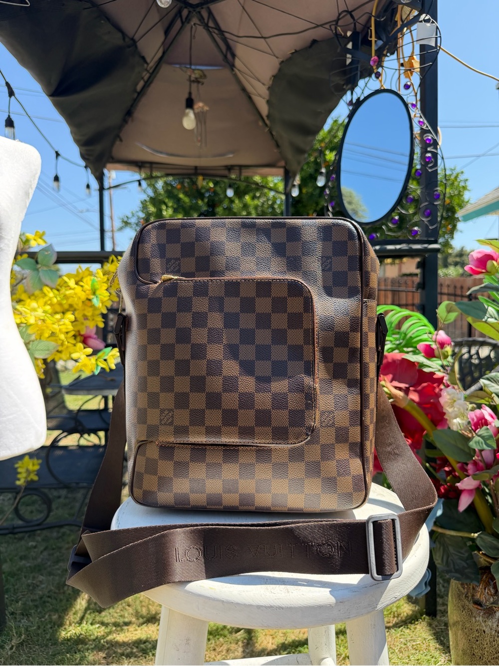 Louis Vuitton Brown Damier Ebene Messenger Crossbody